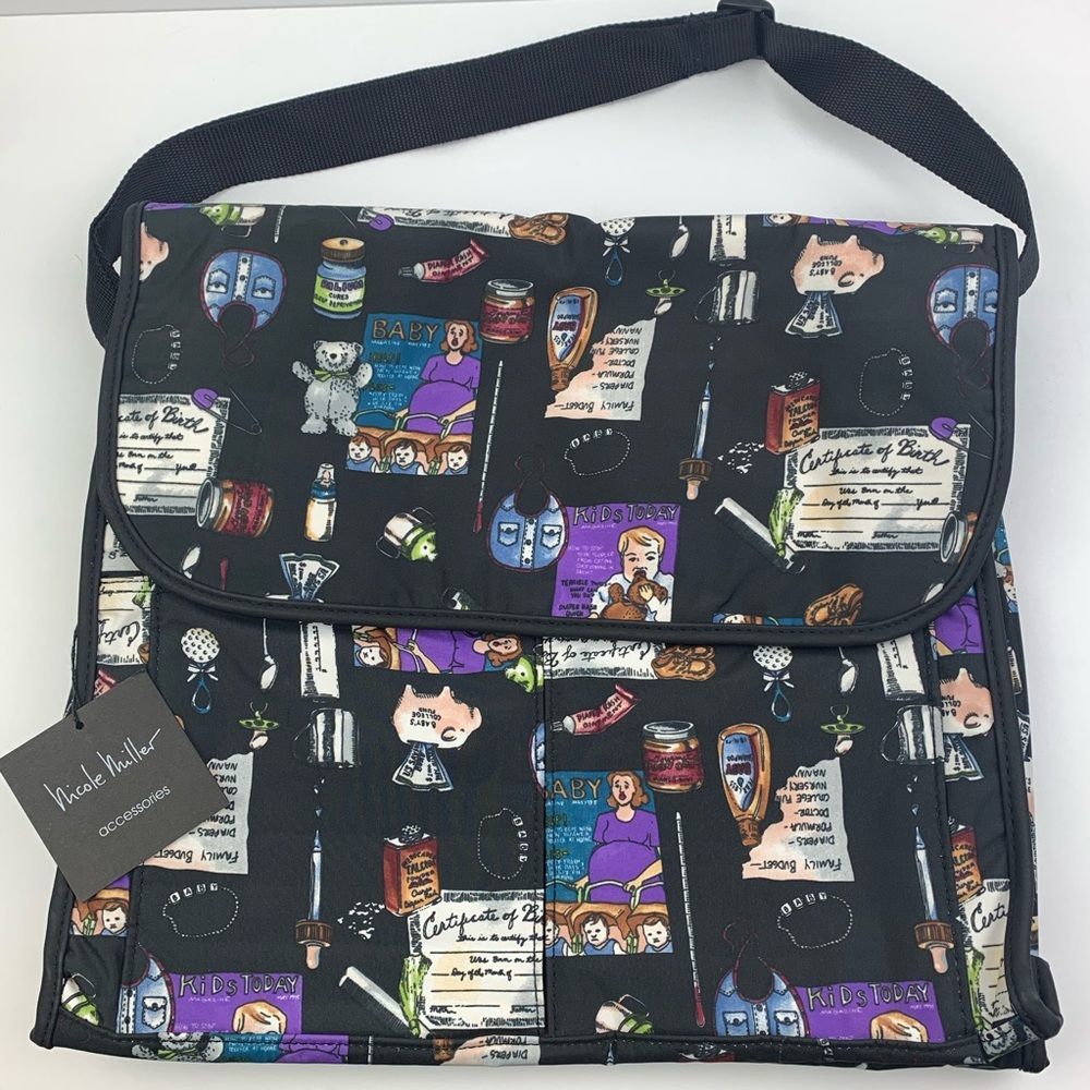 NICOLE MILLER | Black Baby/Diaper Bag Changing Pad